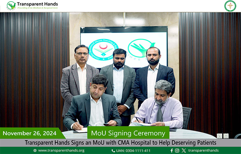 Transparent Hands Signs an MoU with CMA Hospital