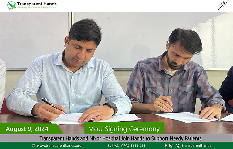 Transparent Hands and Nixor Hospital Join Hands to Support Needy Patients in Pakistan